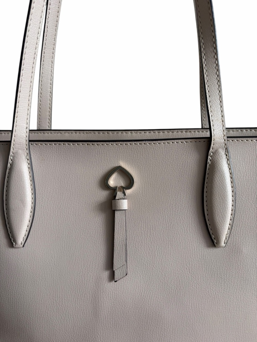 kate spade Gray Leather Tote with Front Slip Pocket - Picture 10 of 16